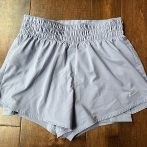 Nike Women's Dri-FIT 2-in-1 Light Lavendar/Gray Athletic Shorts, size Small